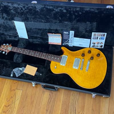 2012 PRS Stripped 58 SANTANA YELLOW East Indian FB - MASSIVE FLAMETOP 57/08 Pickups Les Paul Style Single Cut Hard to Find Color image 4