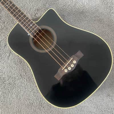 Eko 4 String Acoustic Electric Bass, Mahogany Body, Rosewood Fretboard Neck, 22 Frets image 1