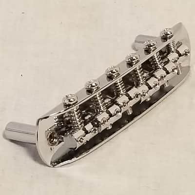 Fender Mustang Fully-adjustable Guitar Bridge (Japan), Chrome image 1
