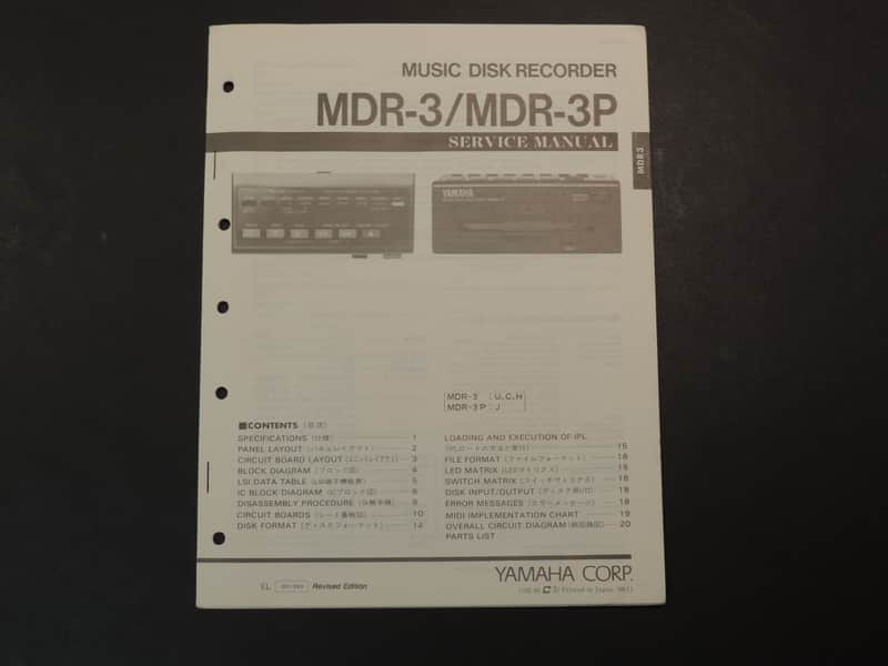 Yamaha MDR-3 / MDR-3P Service Manual