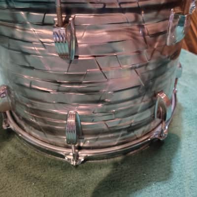 Ludwig 14"(Diameter)x10"(Depth) Tom 1970's - Sky Blue Pearl image 6