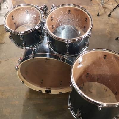 Pearl 4pc Export Drum Set Aqua Blue Glitter image 9