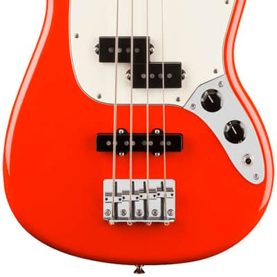 Fender Player II Mustang Bass PJ RW Coral Red image 1