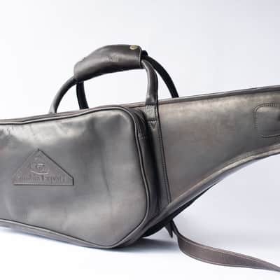 Premium Handmade Full-Grain Brown Leather Alto Sax Case image 1