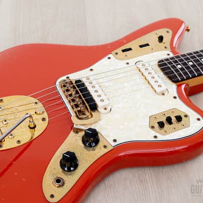 2004 Fender Custom Shop Masterbuilt Dennis Galuszka ‘62 Jaguar Fiesta Red + Gold Hardware w/ Case, CoA image 6