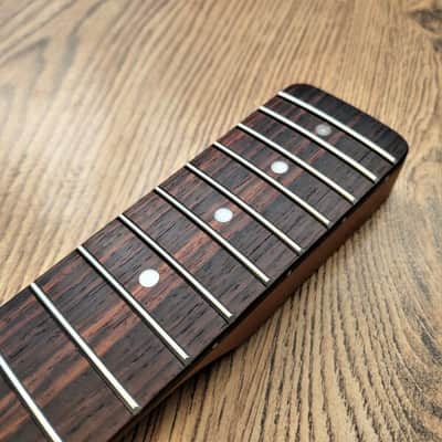 Left Handed Telecaster Compatible Roasted Maple and Rosewood Vintage Guitar Neck Nitro Satin 21 Fret Stainless Steel image 10