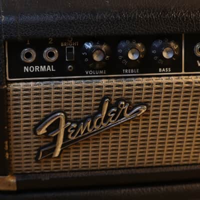 Fender Bandmaster 40-Watt 2-Channel Guitar Amp Head 1965 Black Panel image 8