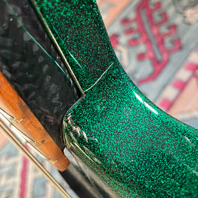 Peavey G Bass 1990's Metal Flake Green With Original Case image 10