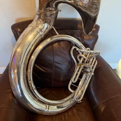 Silver Conn 20K BBb Sousaphone with case, neck, and bits image 3