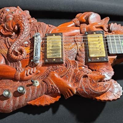 Blueberry Handmade Electric Guitar Ganesh Motif image 7