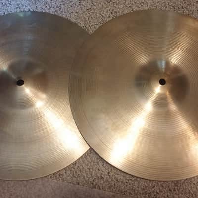 Sabian EARLY VINTAGE 14" PRE- AA Regular HI HAT CYMBALS 915 G / 1401 G / RARE BEAUTIFUL MATCHED PAIR image 6