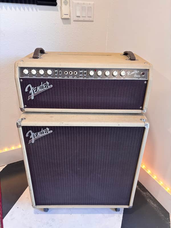 Fender Fender Custom Shop Rumble Bass 300 Amp Head & Cabinet 1995 - Oxblood Tolex image 1