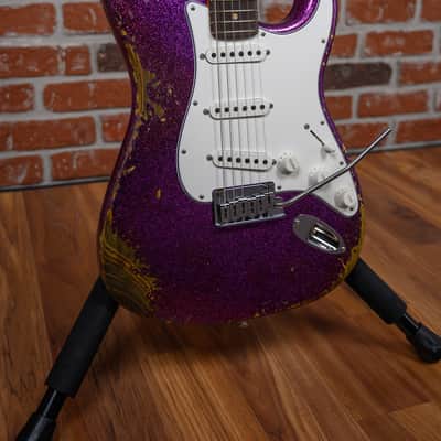 Fender Custom Shop SR25 Custom Deluxe Stratocaster Heavy Relic Magenta Sparkle 2026 w/OHSC image 9