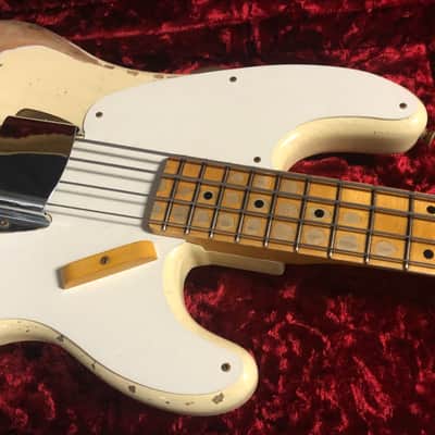 2022 Fender 55 Precision Bass Relic Custom Shop - Authorized Dealer - Only 8.7lbs Vintage White - SAVE! image 8