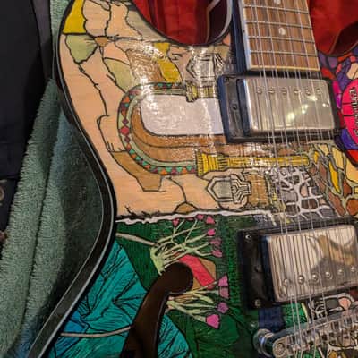 Ibanez AS7312-TCR Artcore custom rainbow image 3
