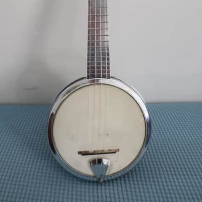 Vintage 1950s Dixie Ludwig Banjo-Lele Banjo Ukulele Very Rare All Metal Chrome Patent Pending Made In USA Banjolele image 9