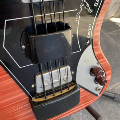 Rare Vintage 1964-65 Wandre Davoli Tigre 2 Bass – All-Original with Case image 9