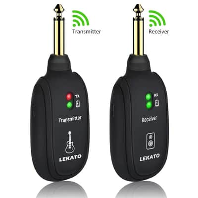 LEKATO UHF A8 Wireless Guitar System Transmitter Receiver Range 50M 4 Channels image 2