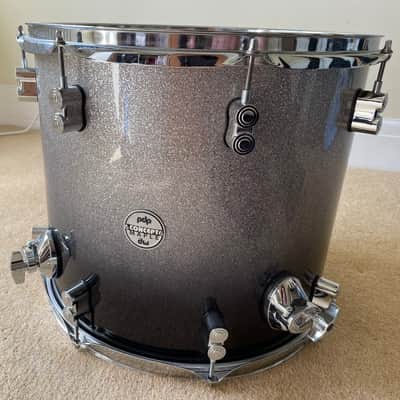 PDP Concept Maple 8-Piece Shell Pack - Silver to Black Sparkle Fade (Upgraded Double Kick Drum Setup) image 8