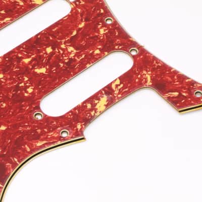 Aged ST62' HSS HB Cover Routing "Red Tortoise" fits Fender Strat®US/Vint.Mex Series image 6