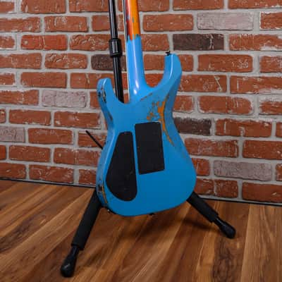 Jackson USA Custom Shop SL 2H FR Soloist Robin Egg Blue over 3-Tone Sunburst Nitro Tour Relic 2026 w/OHSC image 7