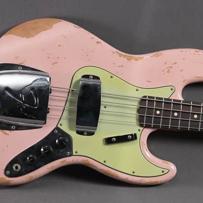 Fender Custom Shop Jazz Bass 1962 Heavy Relic Shell Pink image 1