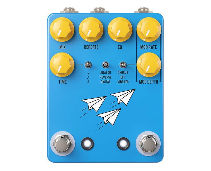 JHS Flight Delay Reverse/Analog/Digital Delay Pedal - Blue - Open Box image 1