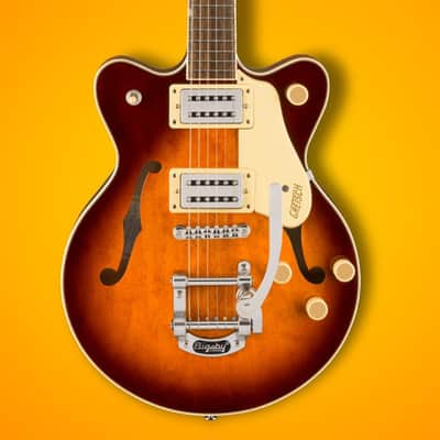Gretsch G2655T Streamliner Center Block Jr. Double-Cut 6-String Right-Handed Electric Guitar with Arched Maple Body, Bigsby, and Laurel Fingerboard (Forge Glow) image 7