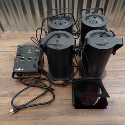 MBT Lighting 4 Pack P38 Par Cans with MBT Chase 4 Channel DJ Light Controller image 1