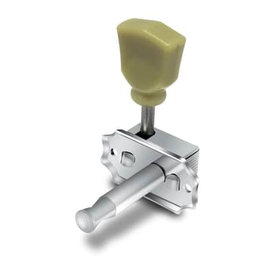 Vintage Guitar String Tuning Pegs Tuning Machines Tuning Keys Machines Heads Tuners Compatible With Les Paul Lp Sg Style Electric Guitar 3 Left 3 Right, Chrome With Tulip Button. image 5