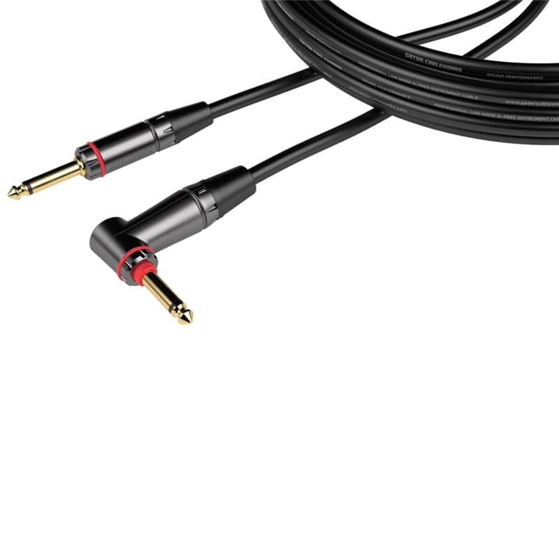 Gator Cableworks Gcwh Ins 10 Raqt Cavo Strumento Jack Dritto/Angolato 3 M Serie Headliner Quiet image 1
