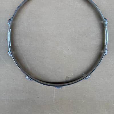 Unbranded 14" 10-Lug Snare Side Bottom Hoop Rim Chrome - Used, Good Condition image 8