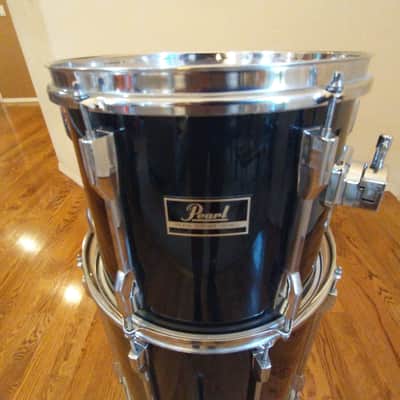 Pearl Export series 12 round x 10 rack tom gloss black mint condition image 2