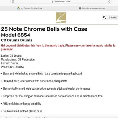 CB 6854 25 Note Bells w Case image 3