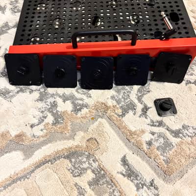 Temple Audio DUO-24-TR Duo 24 Pedalboard - Temple Red - with extras image 11
