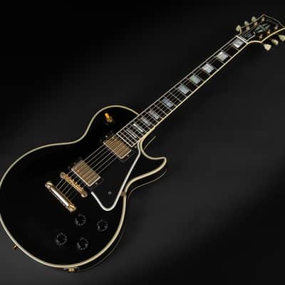 2021 Gibson Custom Shop Historic '57 Les Paul Custom Black Beauty Reissue - Ebony VOS | USA Vintage Long Neck Tenon No Weight Relief 4.18kg | CoA OHSC image 5