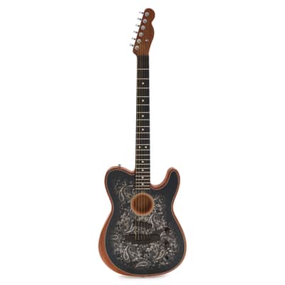Fender Limited Edition Acoustasonic Telecaster Black Paisley 2021 (Pre-owned) image 1