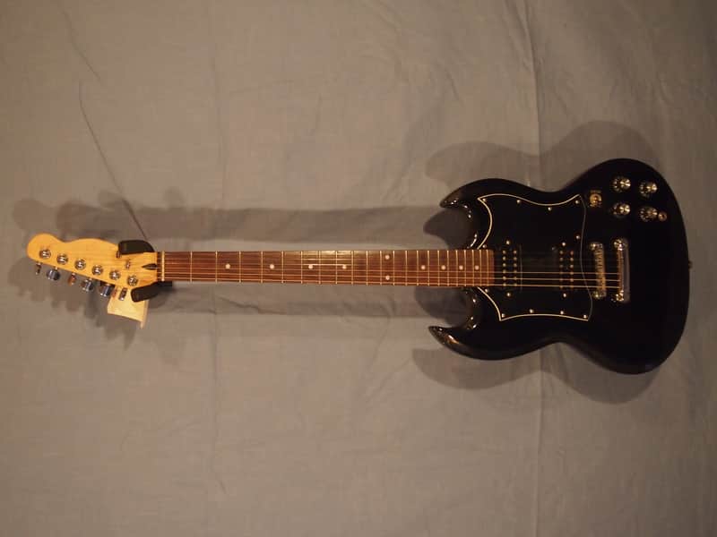 tele sgホロー　telecaster SG htsguitar Gibson Fender SG Telecaster Hybrid black, amazing guitar! | Reverb