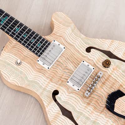 2023 Paul Reed Smith Private Stock Singlecut Archtop Natural w/ Green Grainfill, Case & Tags image 7