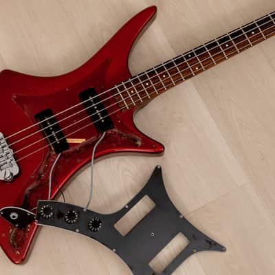 1982 Guild X-702 Vintage Bass Guitar Candy Apple Red w/ Case image 18