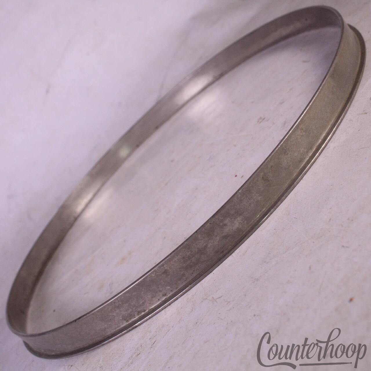 Ludwig 12" Single-Flange Tom Drum Rim/Hoop Nickel Brass Vintage 20s-30s USA VG* — main photograph
