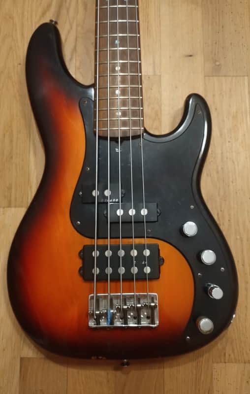 Fender American Deluxe Precision Bass V 2000 3-Color Sunburst USA — Delano Pickups, Original Case image 1