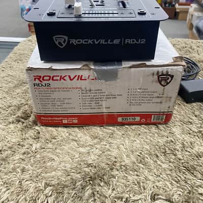 Rockville RDJ2 2 Channel DJ Mixer with USB, Cue Monitor, Talkover, 4 Line Inputs image 5
