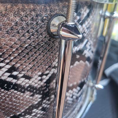 Pearl VP1480 14x8" Vinnie Paul Signature Maple Snare Drum 2010s - Snakeskin Graphic image 5