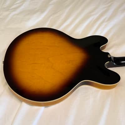 2004 Epiphone Dot Deluxe Flame Top - Made in Korea (MIK) - Vintage Sunburst - Free Pro Setup image 8