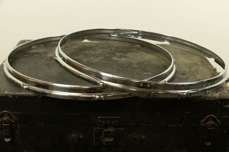 1960s Slingerland 18" Stick Saver Chrome Over Brass Hoops image 1