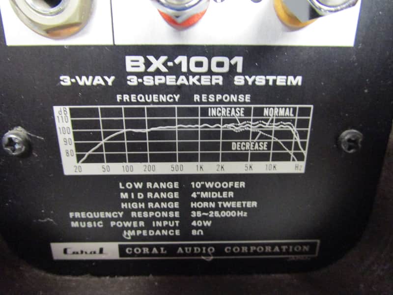 Coral BX-1001 3-Way Speaker Pair, circa early 70s | Reverb