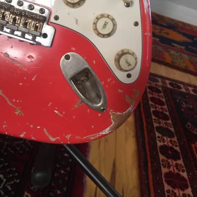 1966 Relic Fender Stratocaster, Fiesta Red, USA and Japan Parts image 5
