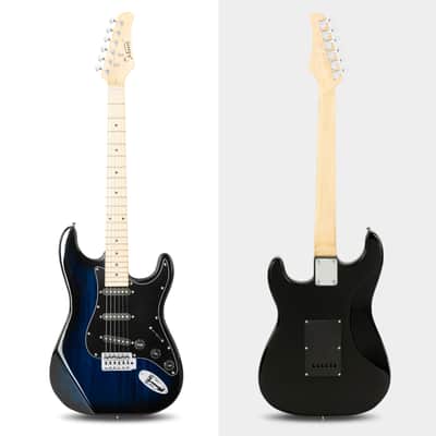 Glarry GST Electric Guitar Blue w/ 20W Amplifier image 2