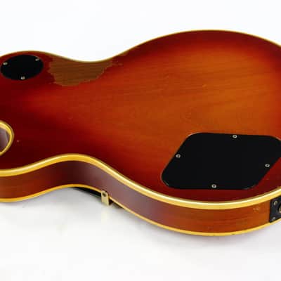 1973 Gibson Les Paul Custom Cherry Sunburst Vintage LP w Original Case Patent Sticker Humbuckers image 17